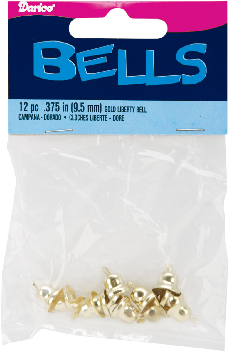 Liberty Bells Gold 0.375 Inch - Picture 1 of 1